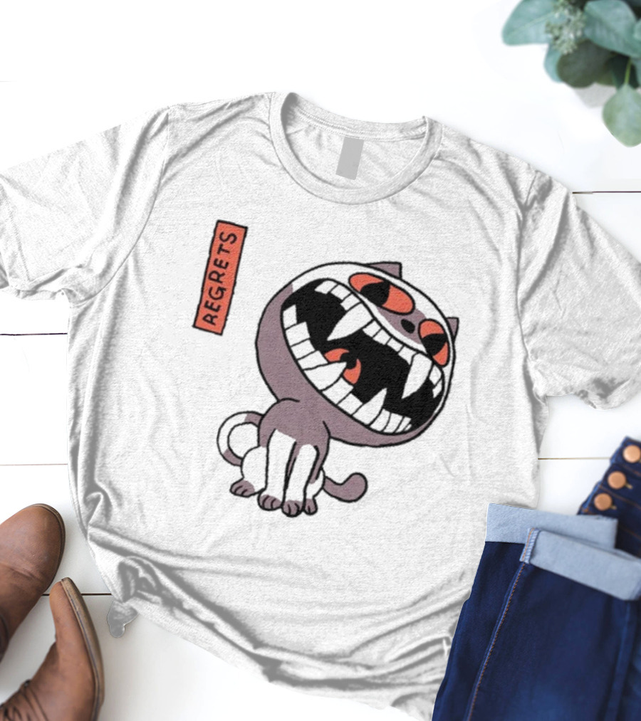 Fangamer OFF Cat Regrets Fierce Face T-Shirt