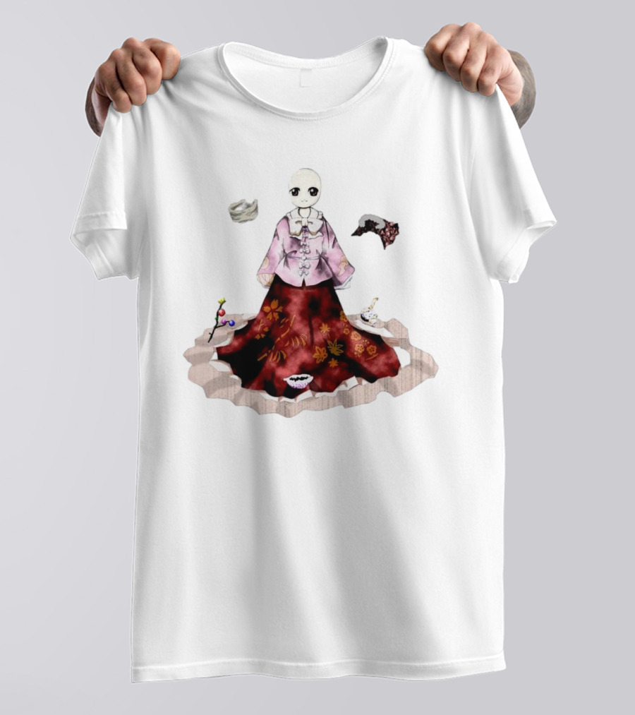 Kaguya Houraisan Fantasy Minimalist Floral Kimono T-Shirt