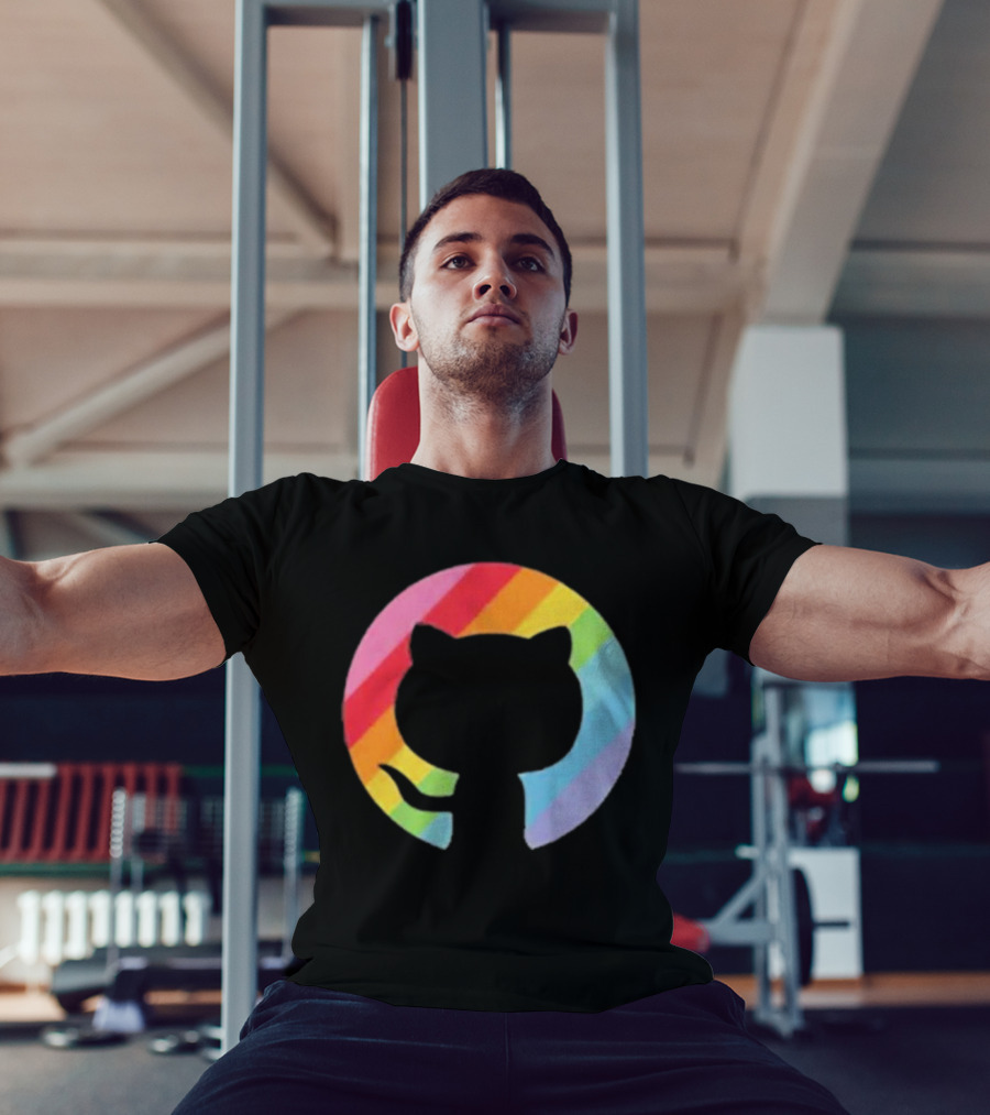 Invertocat Pride Github Merch Rainbow T-Shirt
