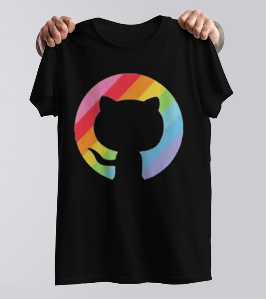Invertocat Pride Github Merch Rainbow T-Shirt