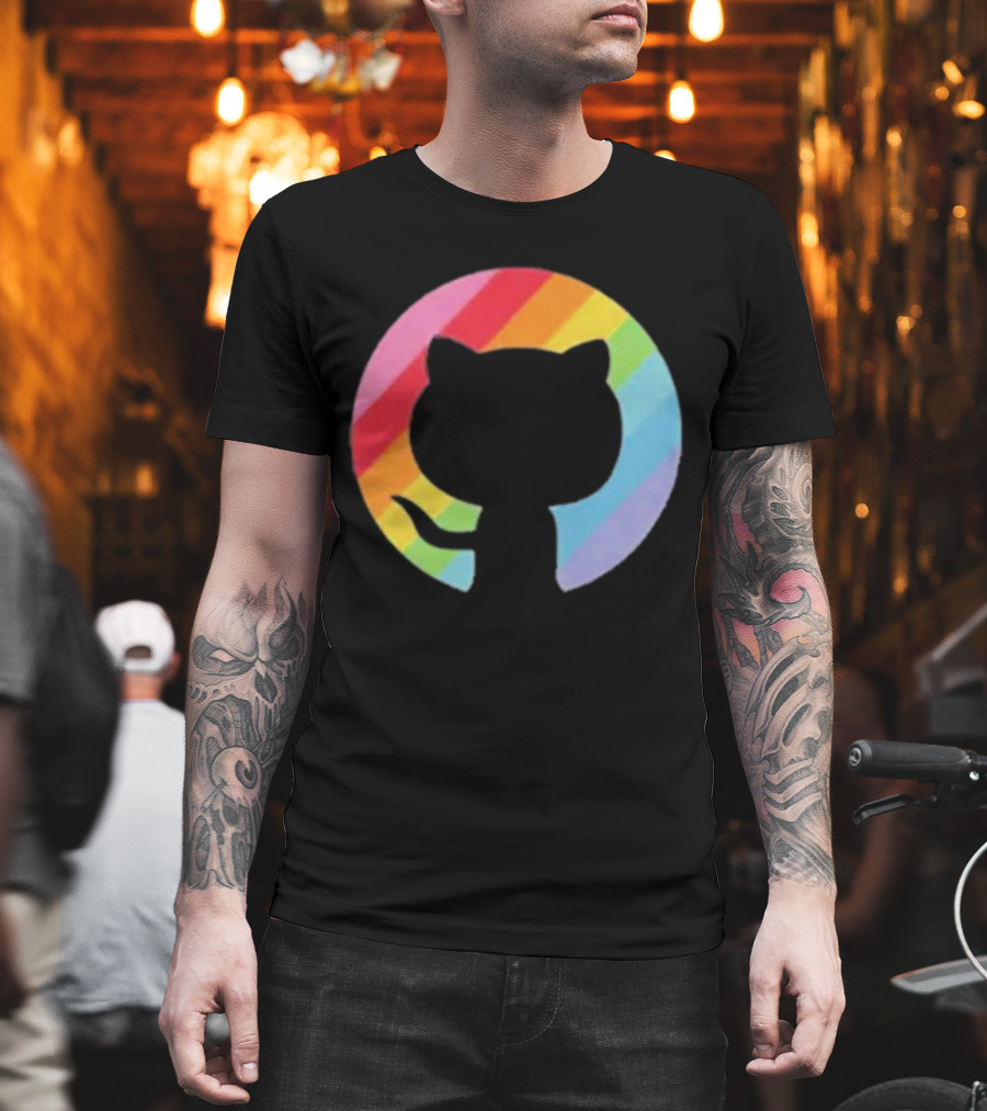 Invertocat Pride Github Merch Rainbow T-Shirt