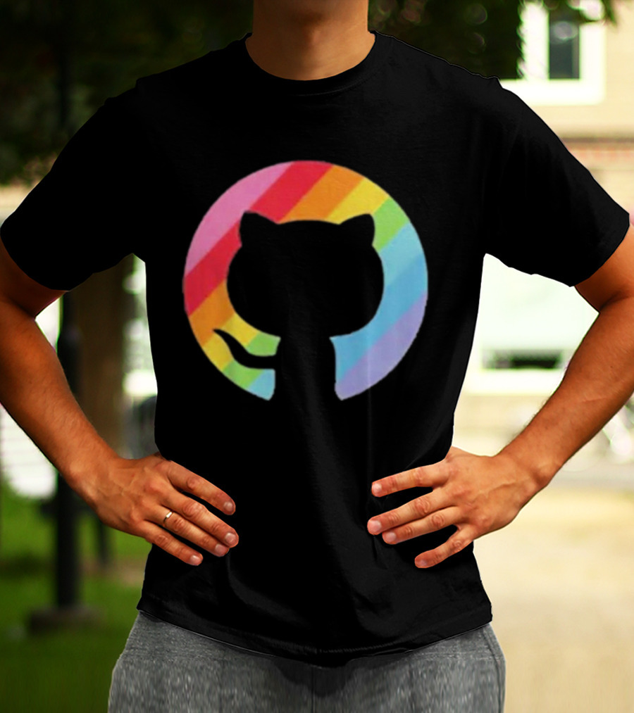 Invertocat Pride Github Merch Rainbow T-Shirt