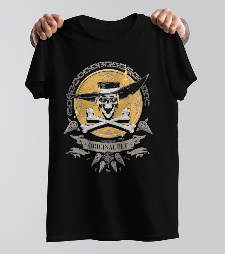 Guilty Gear Johnny Original Bet Skull And Crossbones T-Shirt