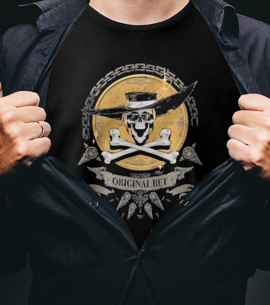 Guilty Gear Johnny Original Bet Skull And Crossbones T-Shirt