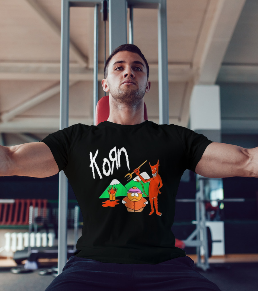 Korn 1999 South Park Character Devil Mountains T-Shirt