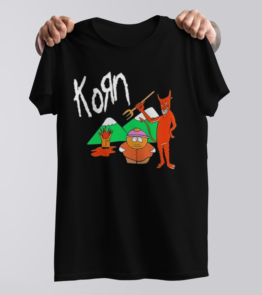 Korn 1999 South Park Character Devil Mountains T-Shirt