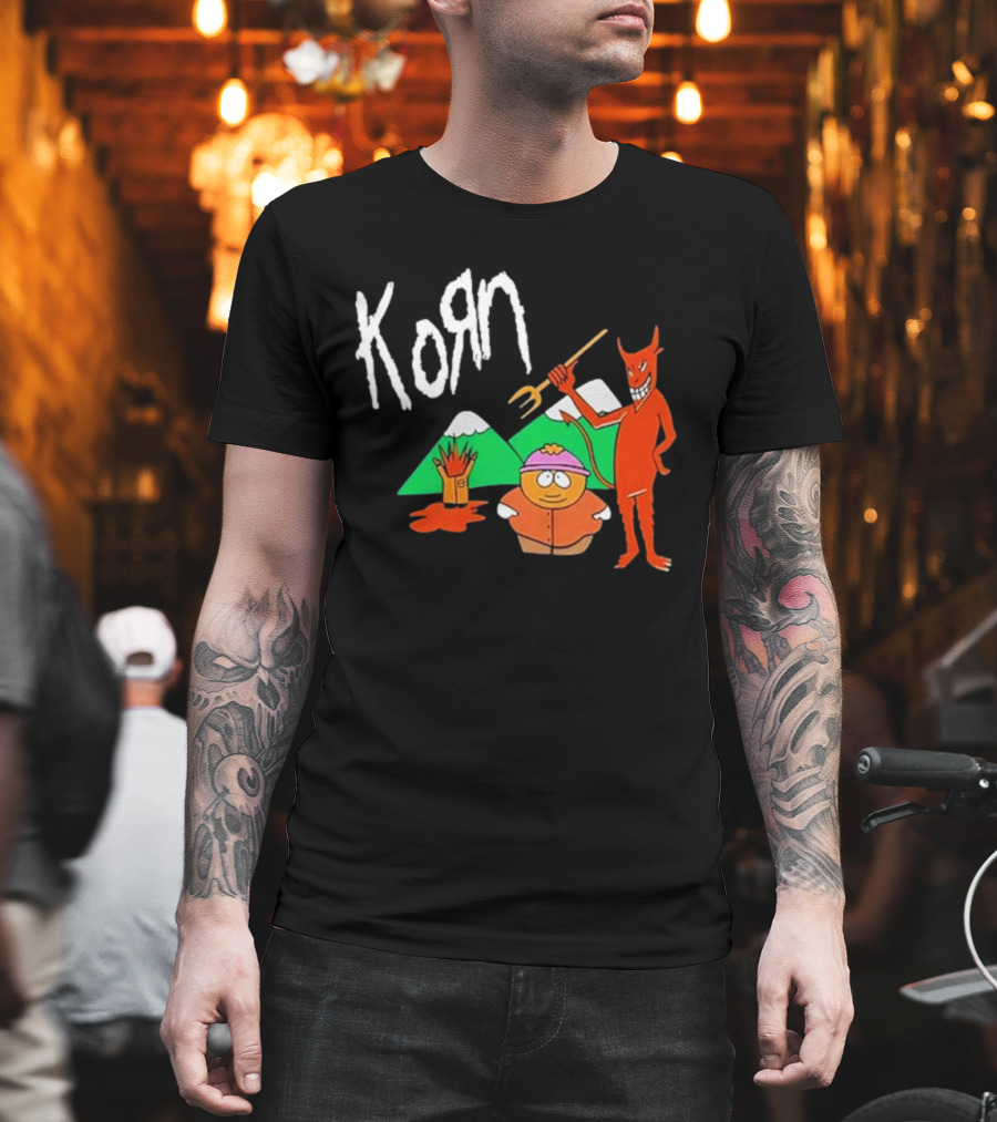 Korn 1999 South Park Character Devil Mountains T-Shirt