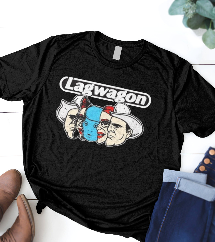 Lagwagon Faces Of The Wagon New Band Art Cowboy Mask T-Shirt