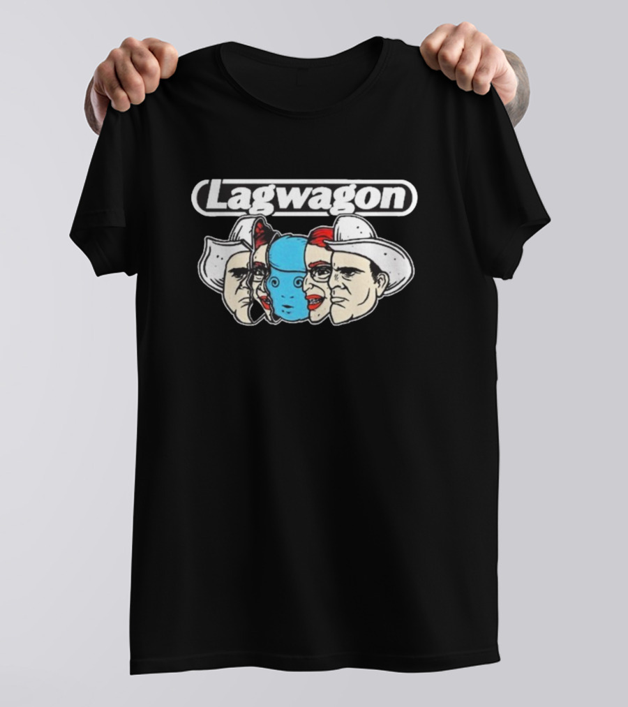 Lagwagon Faces Of The Wagon New Band Art Cowboy Mask T-Shirt