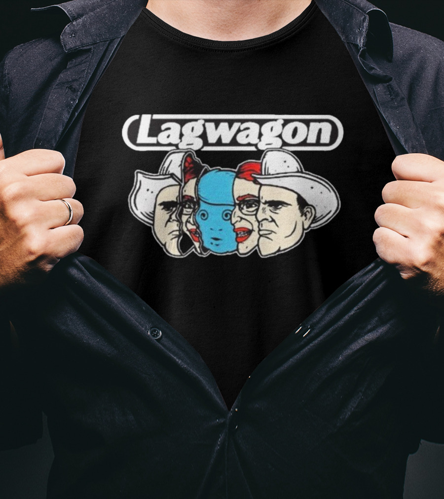 Lagwagon Faces Of The Wagon New Band Art Cowboy Mask T-Shirt