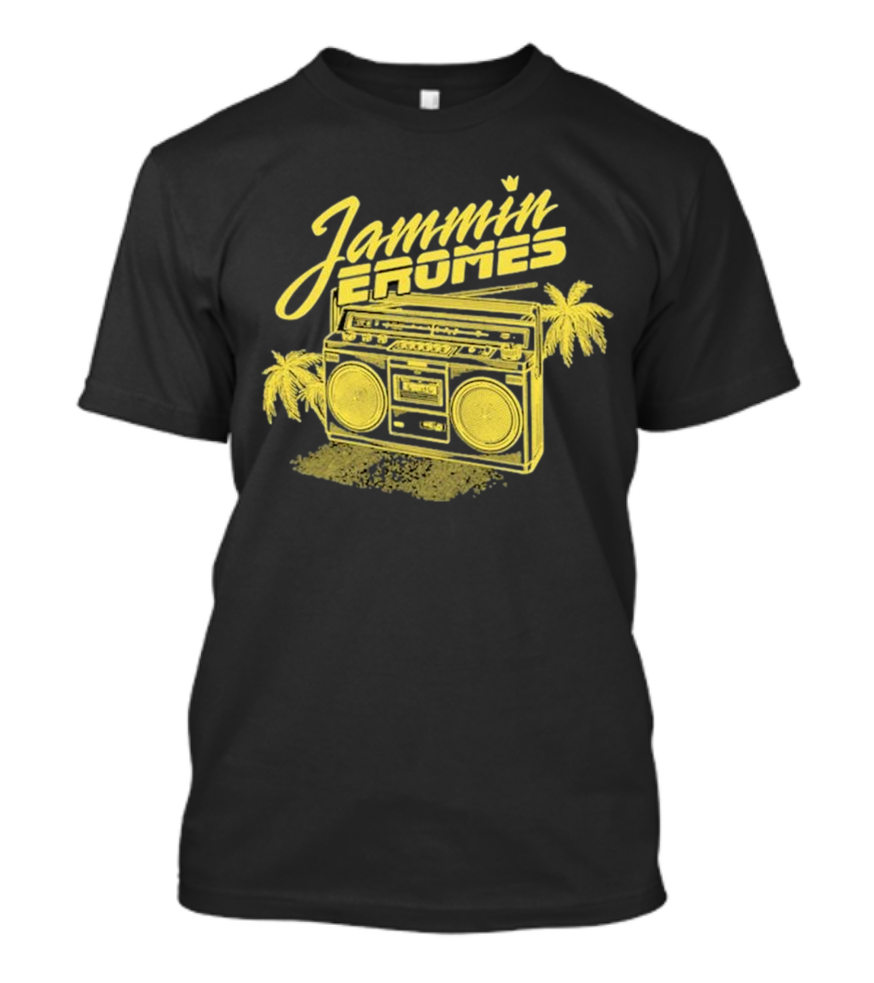 Jammin Jerome's Boombox Tropical Vibes Snowfall Collection T-Shirt