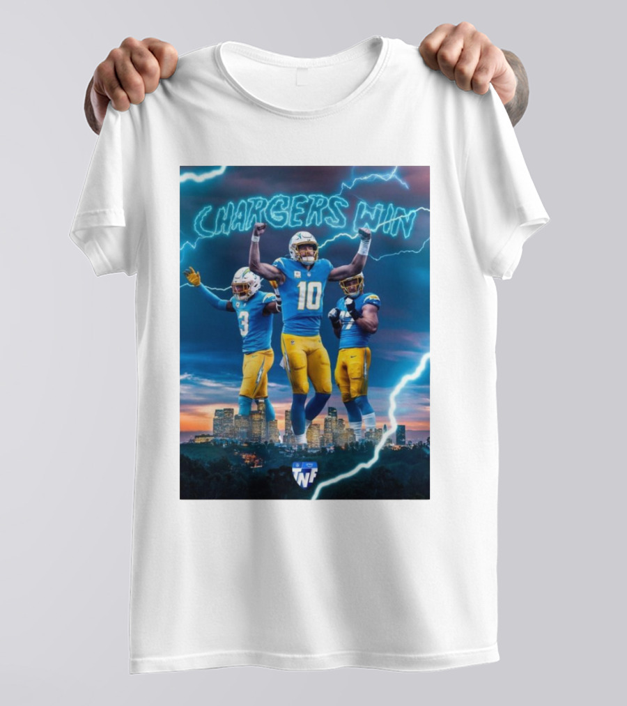 Chargers Win Los Angeles Chargers Electric TNF On Prime T-Shirt