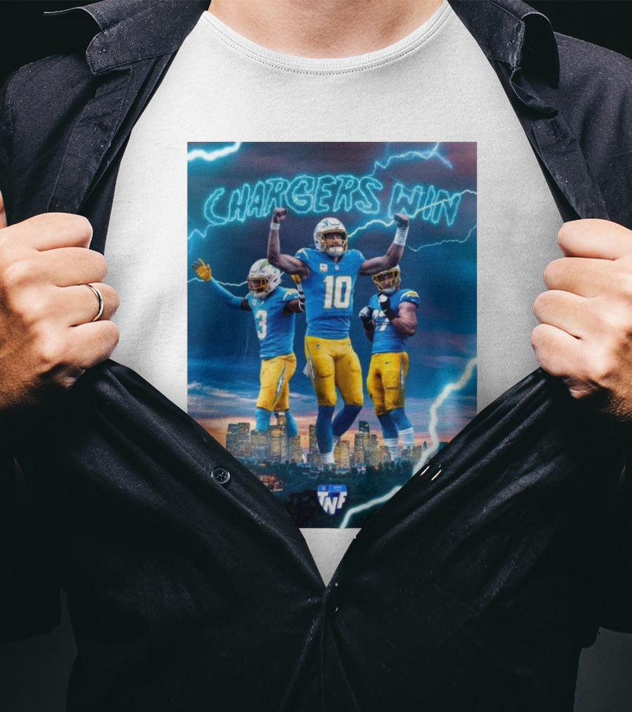 Chargers Win Los Angeles Chargers Electric TNF On Prime T-Shirt