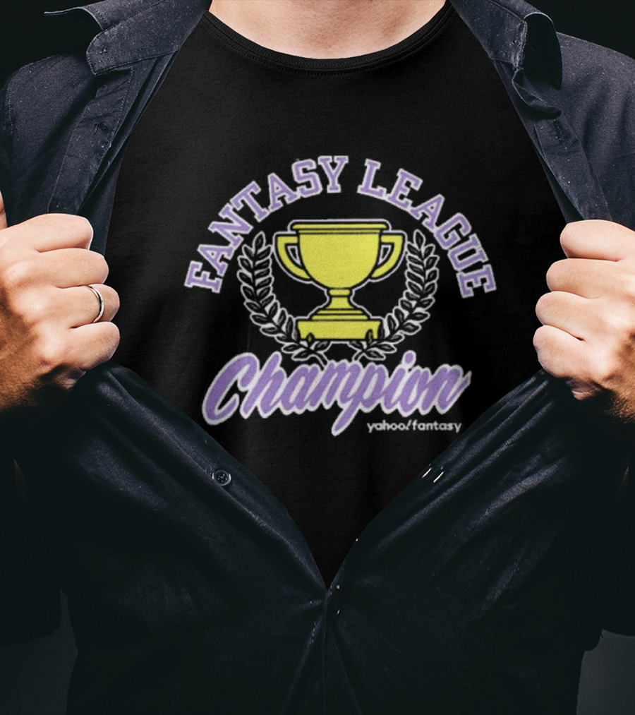 Yahoo Fantasy League Champion Trophy Laurel T-Shirt