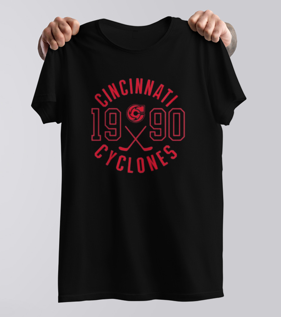 Cincinnati Cyclones 1990 Hockey Sticks T-Shirt