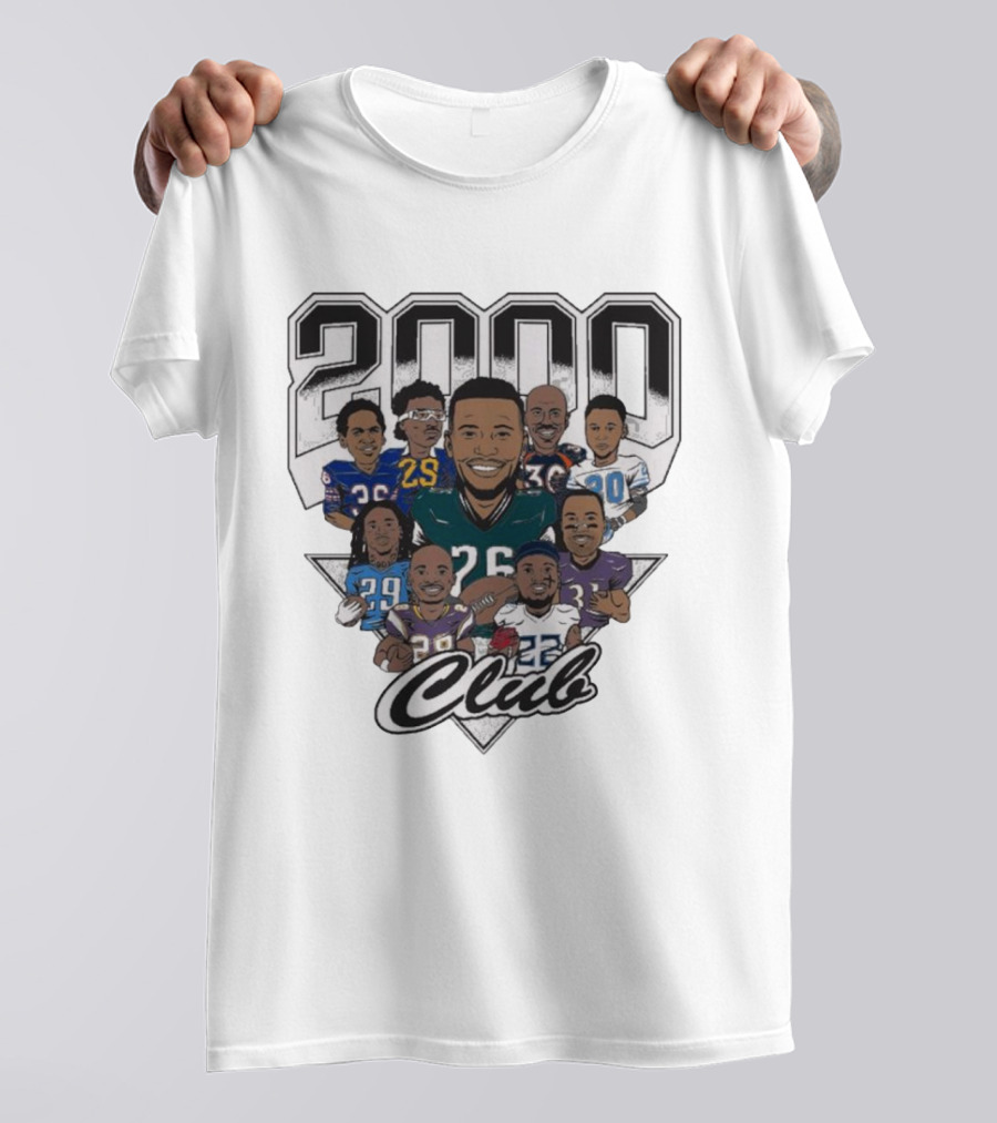 2000 Club NFL All Team Cam Lewis Saquon Barkley Caricatures T-Shirt
