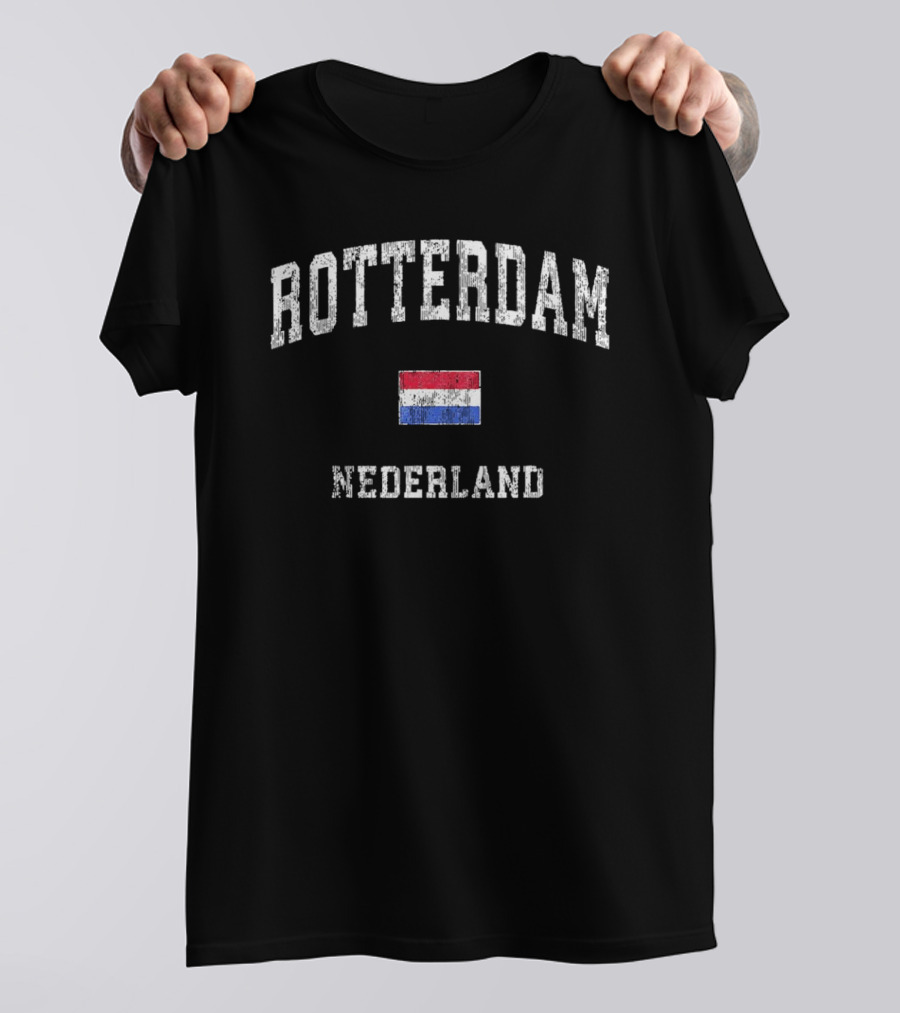 Rotterdam Nederland Vintage Flag T-Shirt