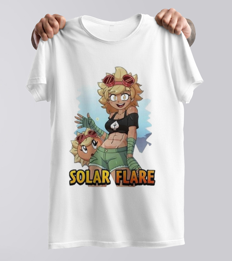 Solar Flare Anime Style Character With Blonde Hair And Goggles T-Shirt