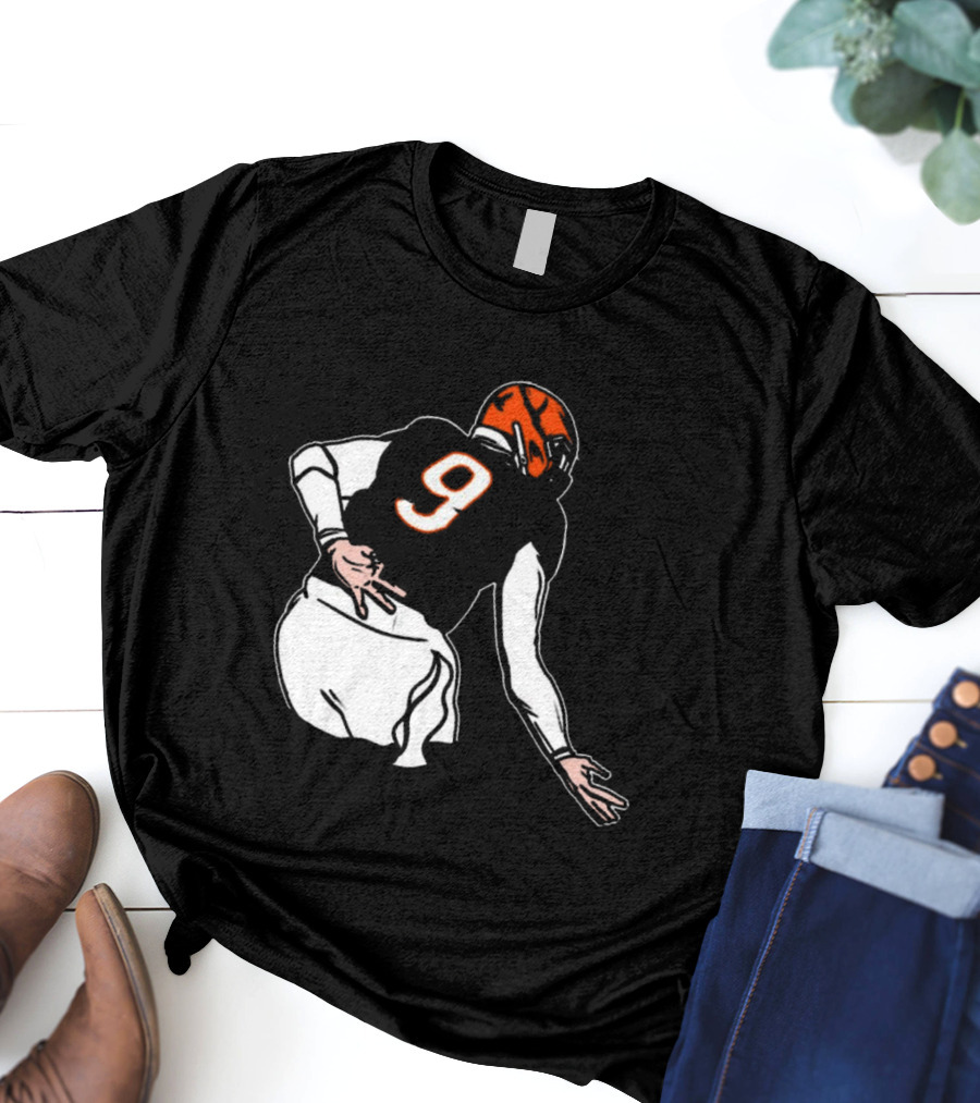 Oe Burrow Griddy Number 9 Cincinnati Bengals NFL Player T-Shirt