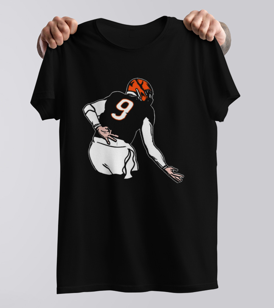 Oe Burrow Griddy Number 9 Cincinnati Bengals NFL Player T-Shirt
