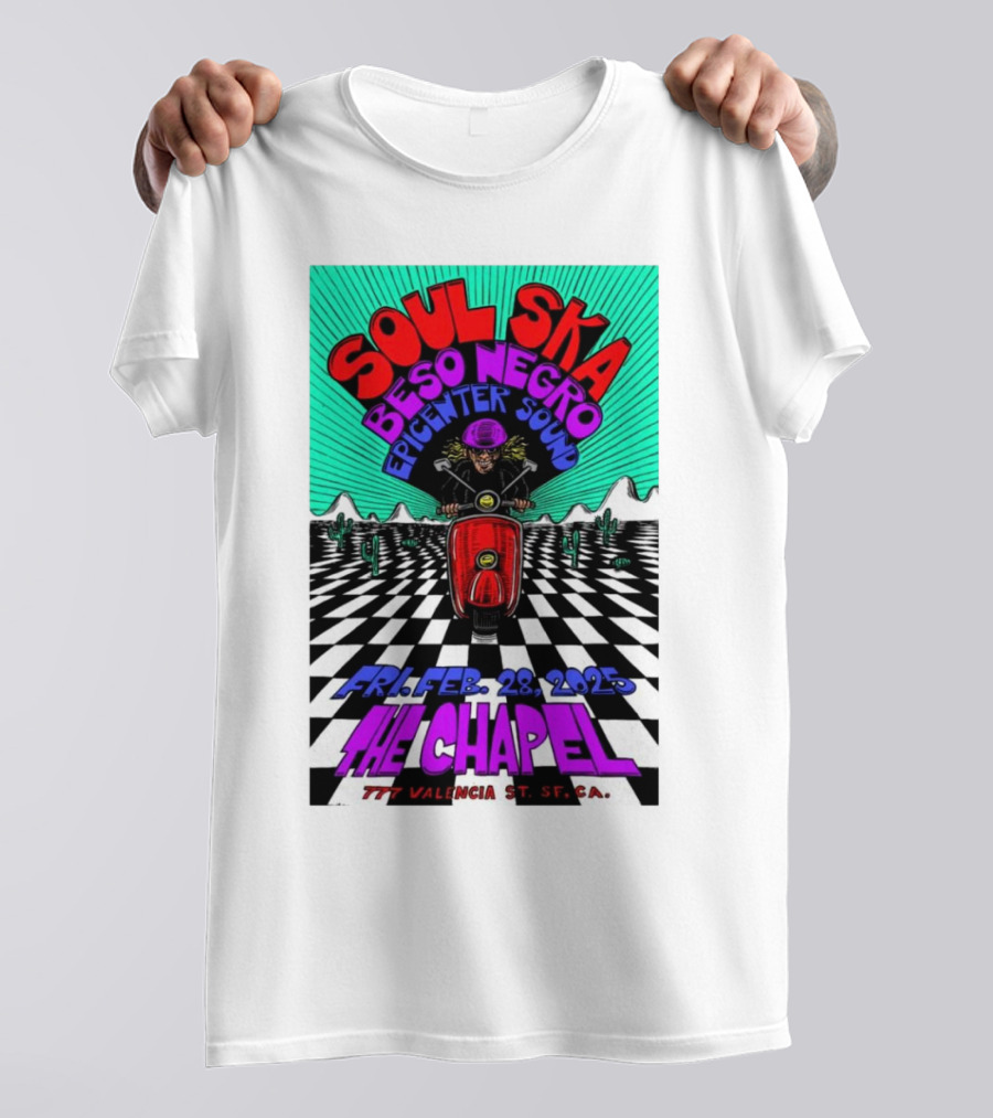 Soul Ska Beso Negro Epicenter Sound The Chapel San Francisco CA Feb 28 2025 T-Shirt