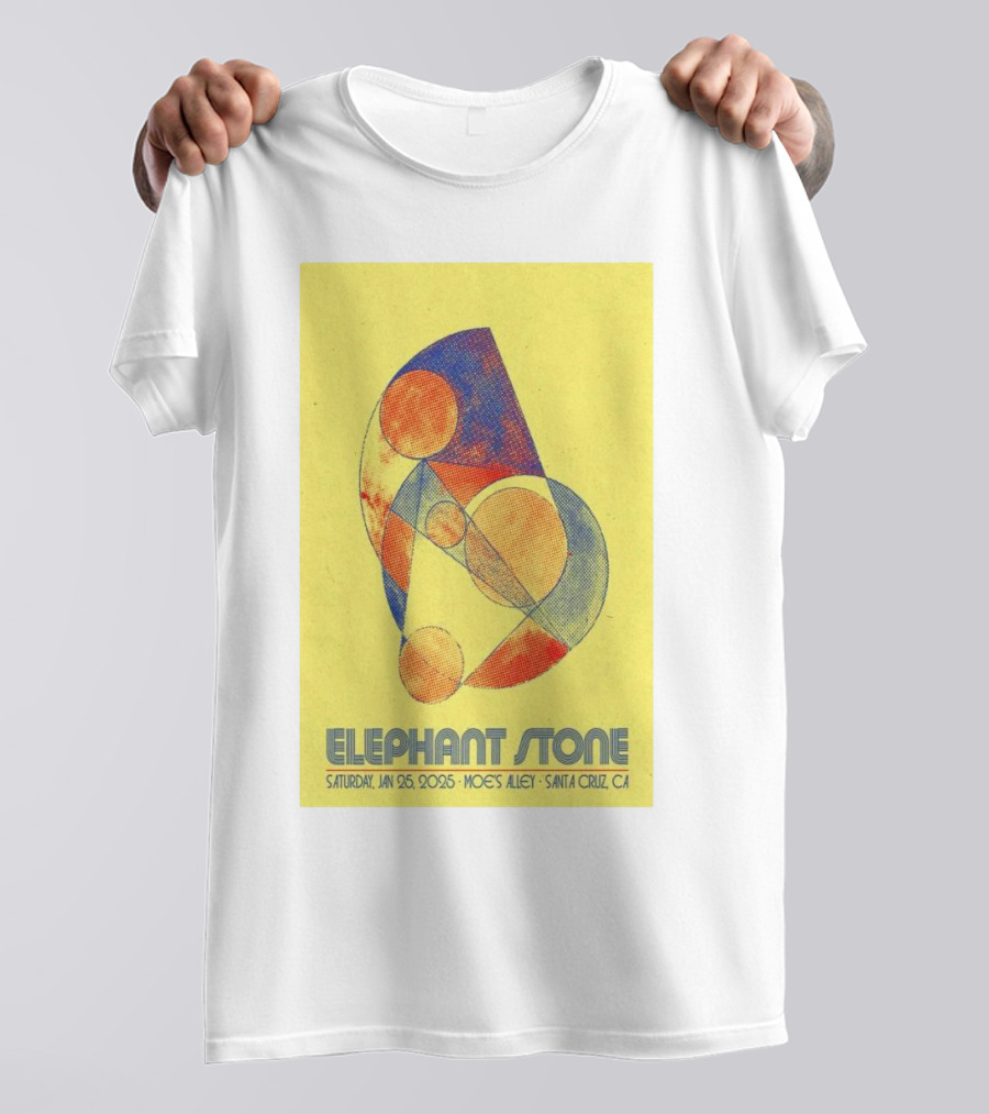 Elephant Stone Saturday January 25 2025 Moe's Alley Santa Cruz CA T-Shirt