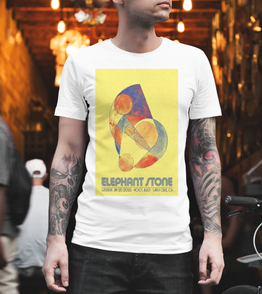 Elephant Stone Saturday January 25 2025 Moe's Alley Santa Cruz CA T-Shirt