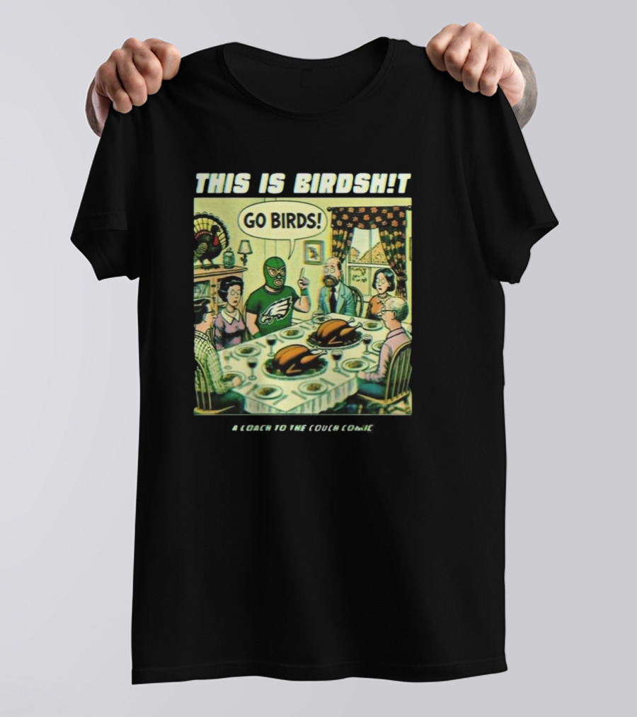 Philadelphia Eagles Thanksgiving Day Go Birds Comic T-Shirt