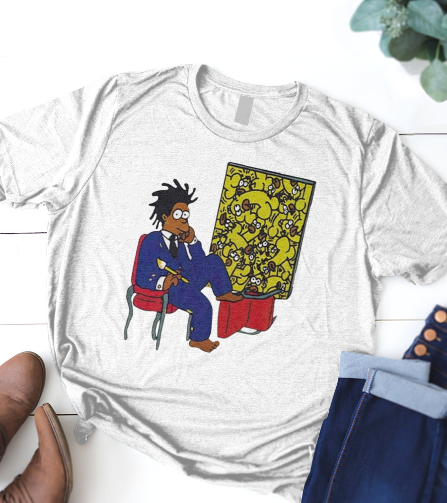 Jay Z Simpson Basquiat-Inspired Simpsons Mashup T-Shirt