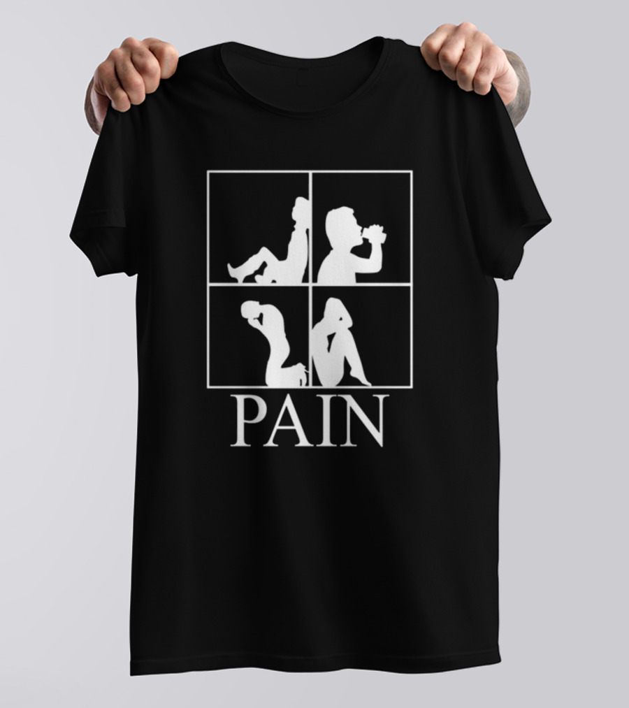 Lv_ Faceglry Pain Silhouette Quadrant Mood T-Shirt