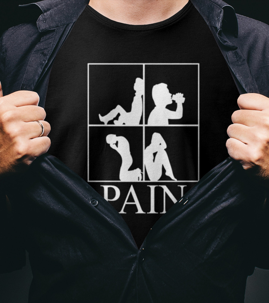 Lv_ Faceglry Pain Silhouette Quadrant Mood T-Shirt