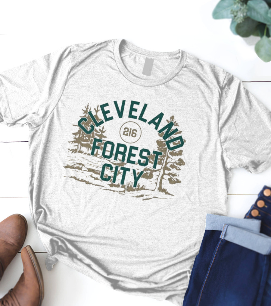 Cleveland Forest City 216 Nature Scene T-Shirt