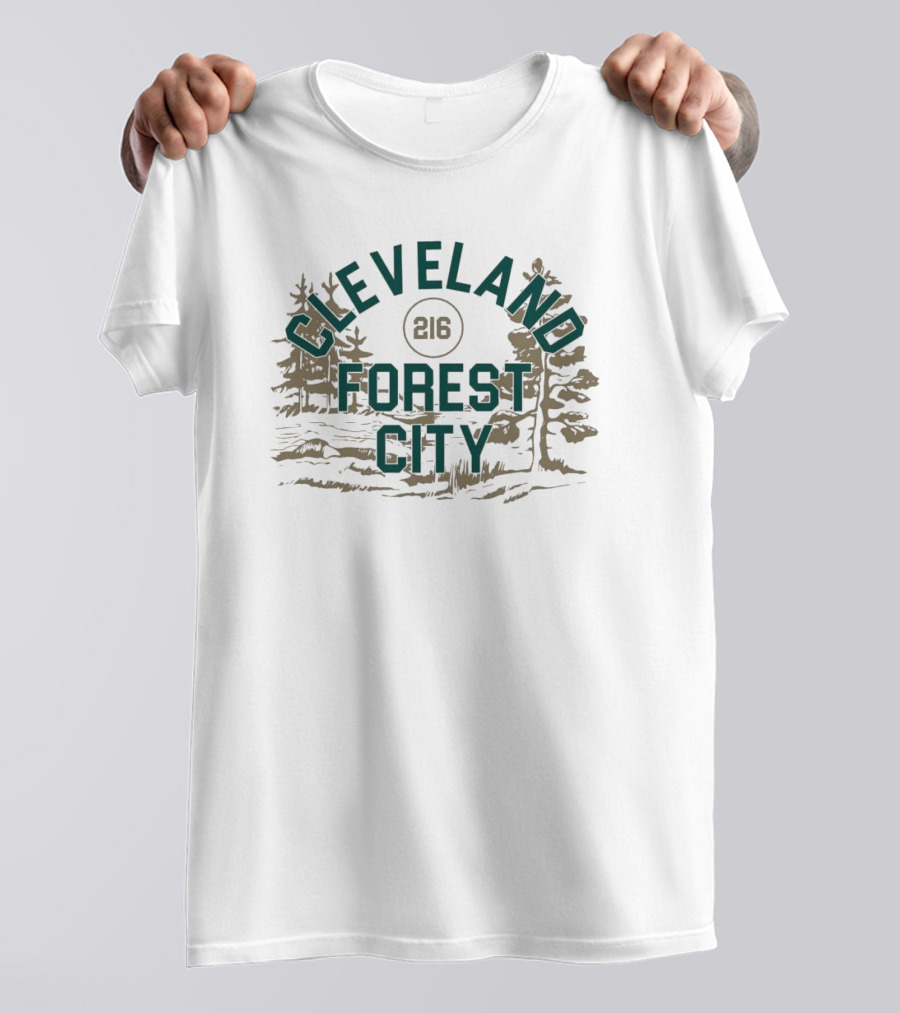 Cleveland Forest City 216 Nature Scene T-Shirt
