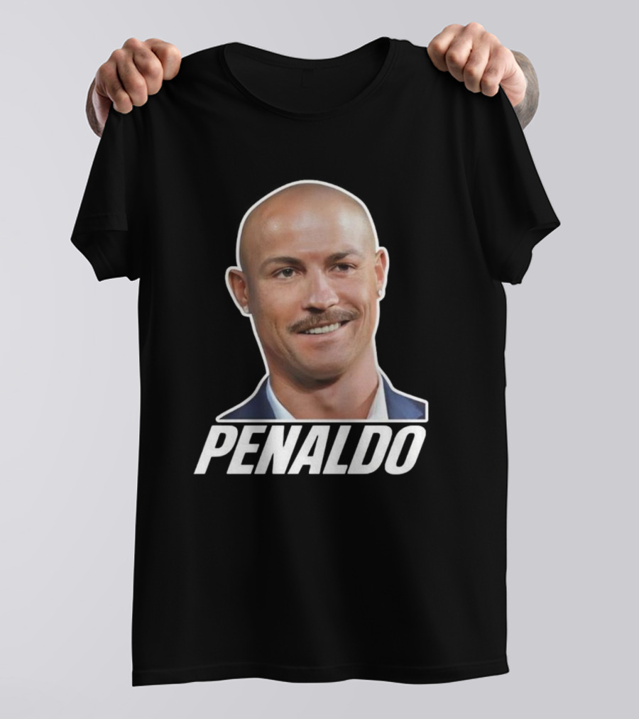 Bruhtees Penaldo Head Bald Mustache T-Shirt