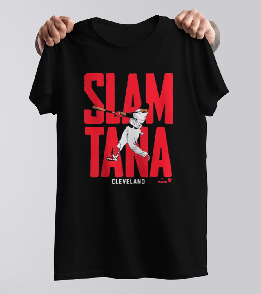 Slamtana Cleveland Guardians MLB Carlos Santana Baseball Player T-Shirt