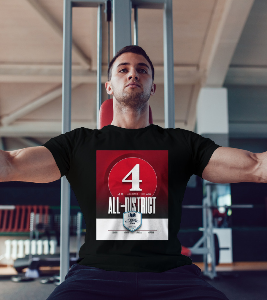 Alabama Crimson Tide Academic All-District Honorees Olaus Alinen Jalen Milroe Qua Russaw Justice Haynes T-Shirt