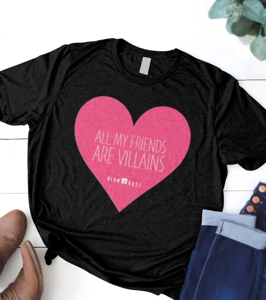 Blumhouse All My Friends Are Villains Valentine’s Heart T-Shirt