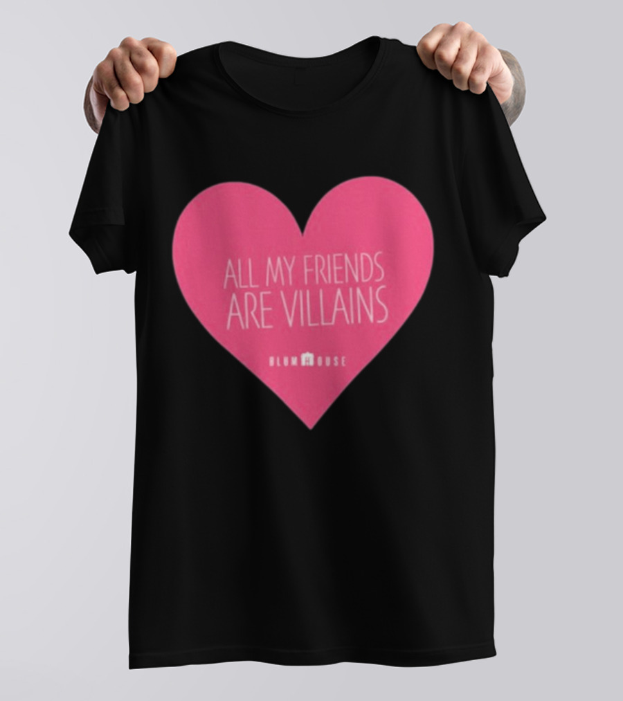 Blumhouse All My Friends Are Villains Valentine’s Heart T-Shirt
