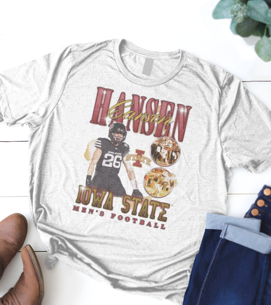 Carson Hansen Iowa State Cyclones Men's Football 90s T-Shirt