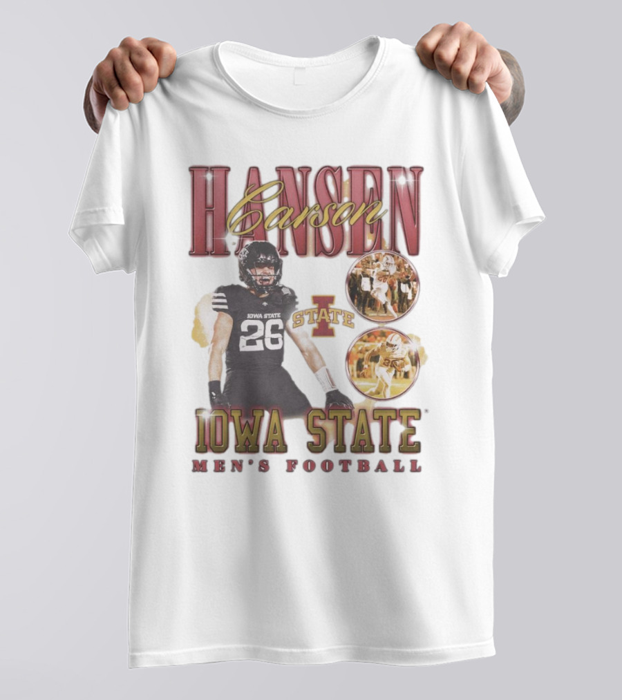 Carson Hansen Iowa State Cyclones Men's Football 90s T-Shirt