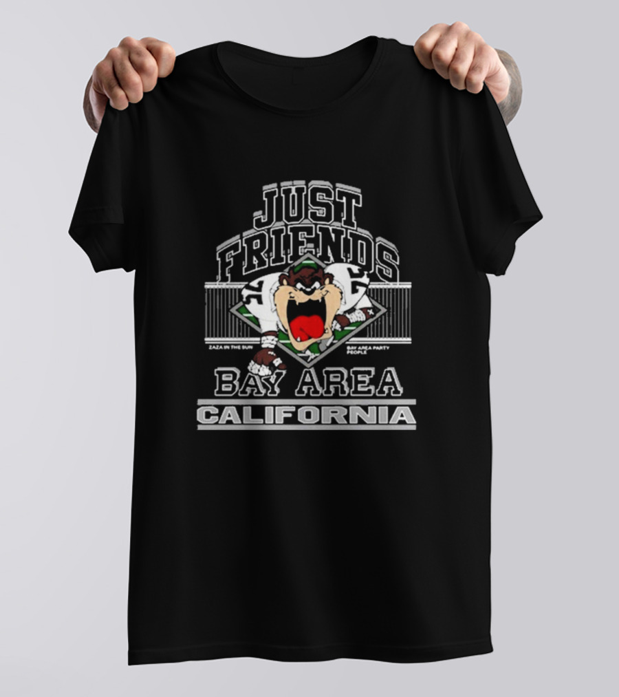 Just Friends Taz Bay Area California Party People Mascot T-Shirt