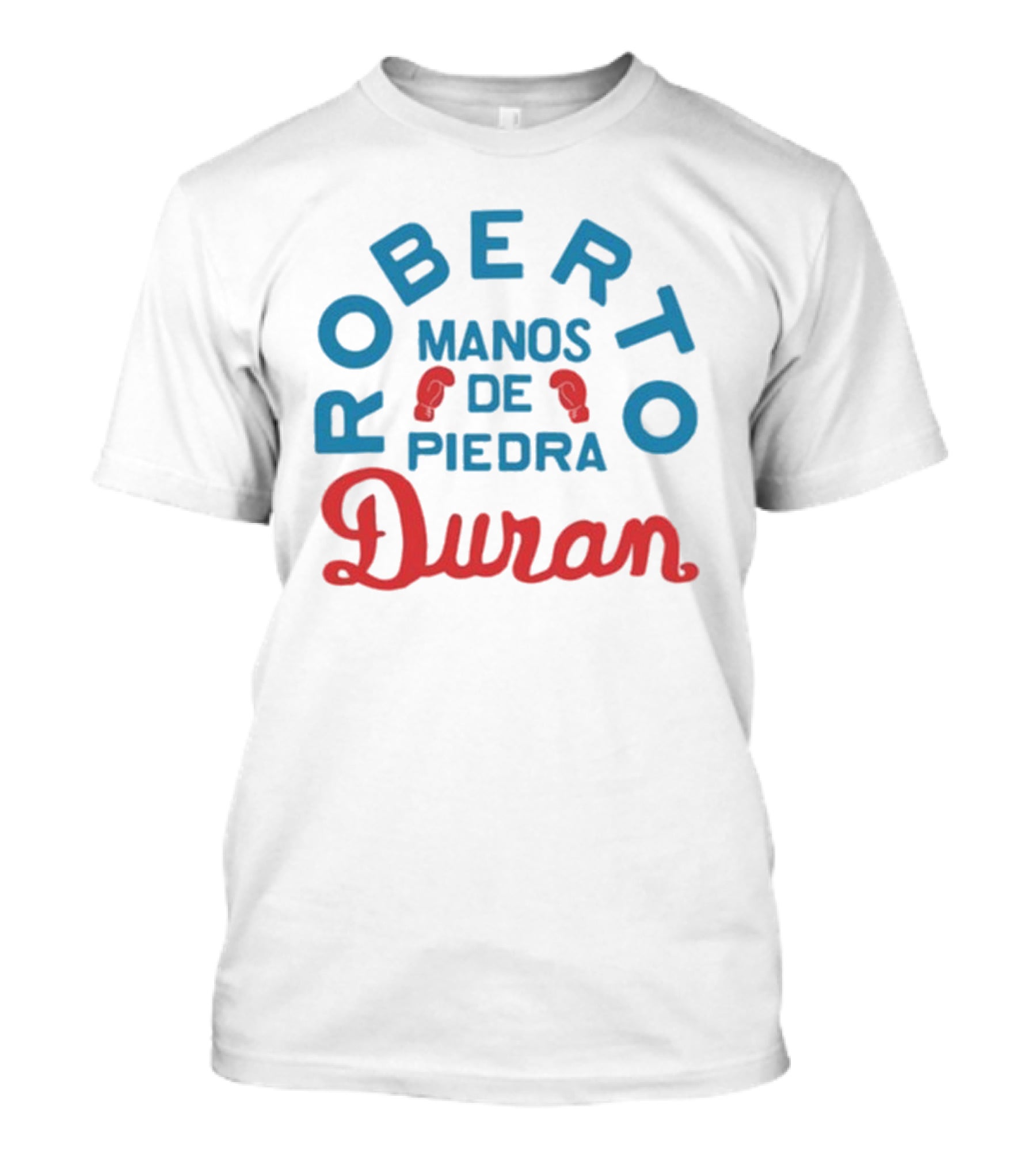Joe Rogan Roberto Duran Manos De Piedra Boxing Legend Red Blue Gloves T-Shirt