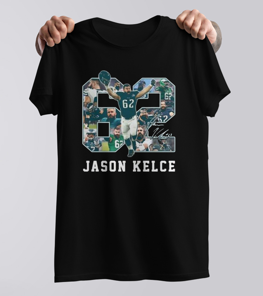 Philadelphia Eagles NFL Jason Kelce 62 7X Pro Bowls Signature 2025 T-Shirt