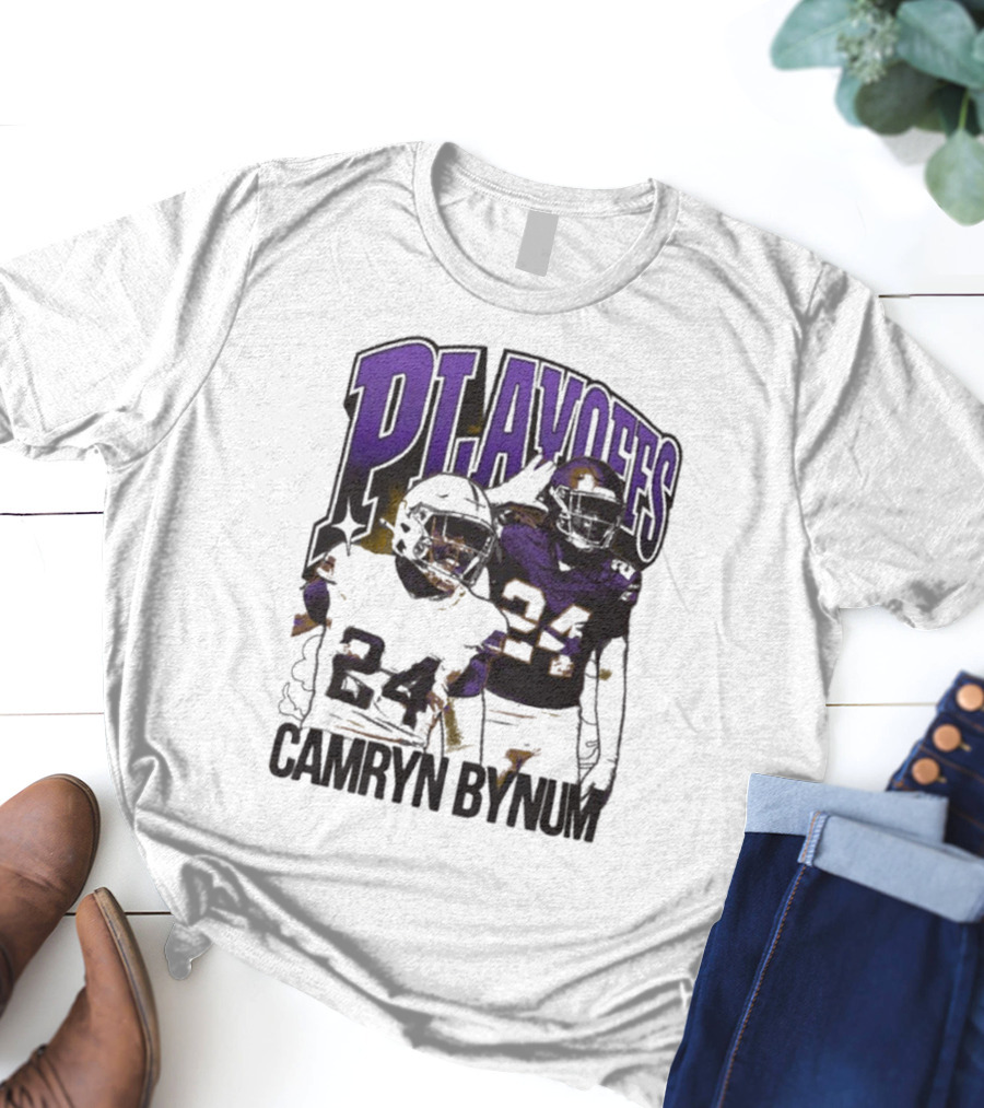 Camryn Bynum Playoffs Minnesota Vikings 24 NFL Vintage T-Shirt