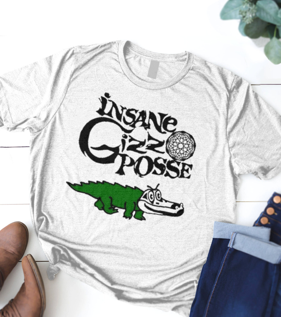 Insane Gizz Posse Crocodile Cartoon Faygo Creme Soda T-Shirt