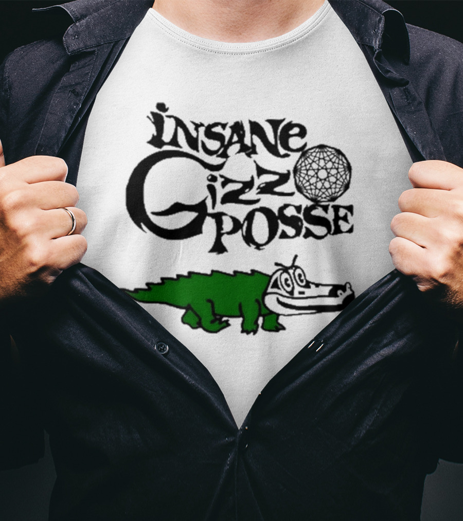 Insane Gizz Posse Crocodile Cartoon Faygo Creme Soda T-Shirt