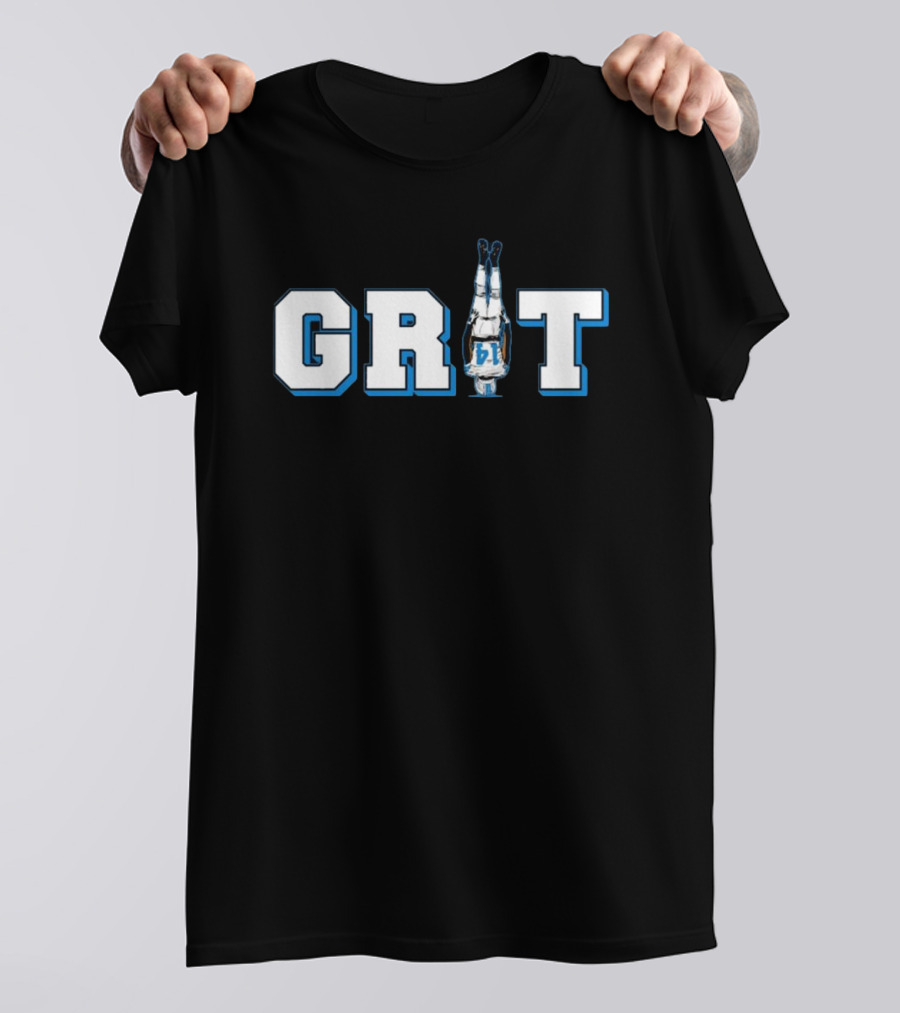 GRIT Detroit Football Handstand Player T-Shirt