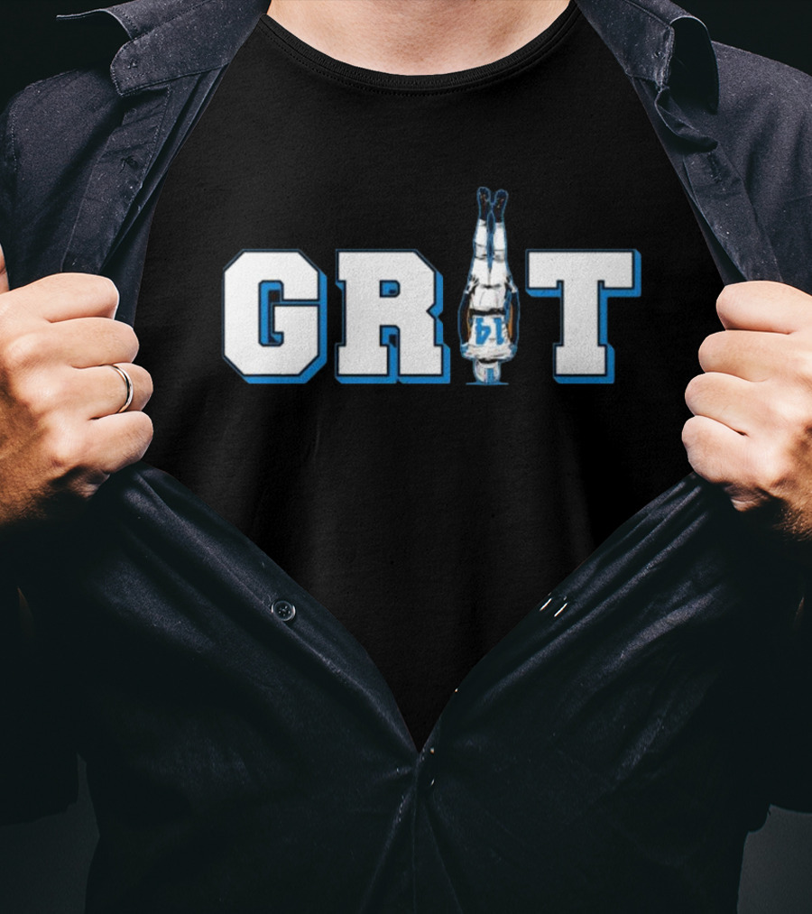 GRIT Detroit Football Handstand Player T-Shirt