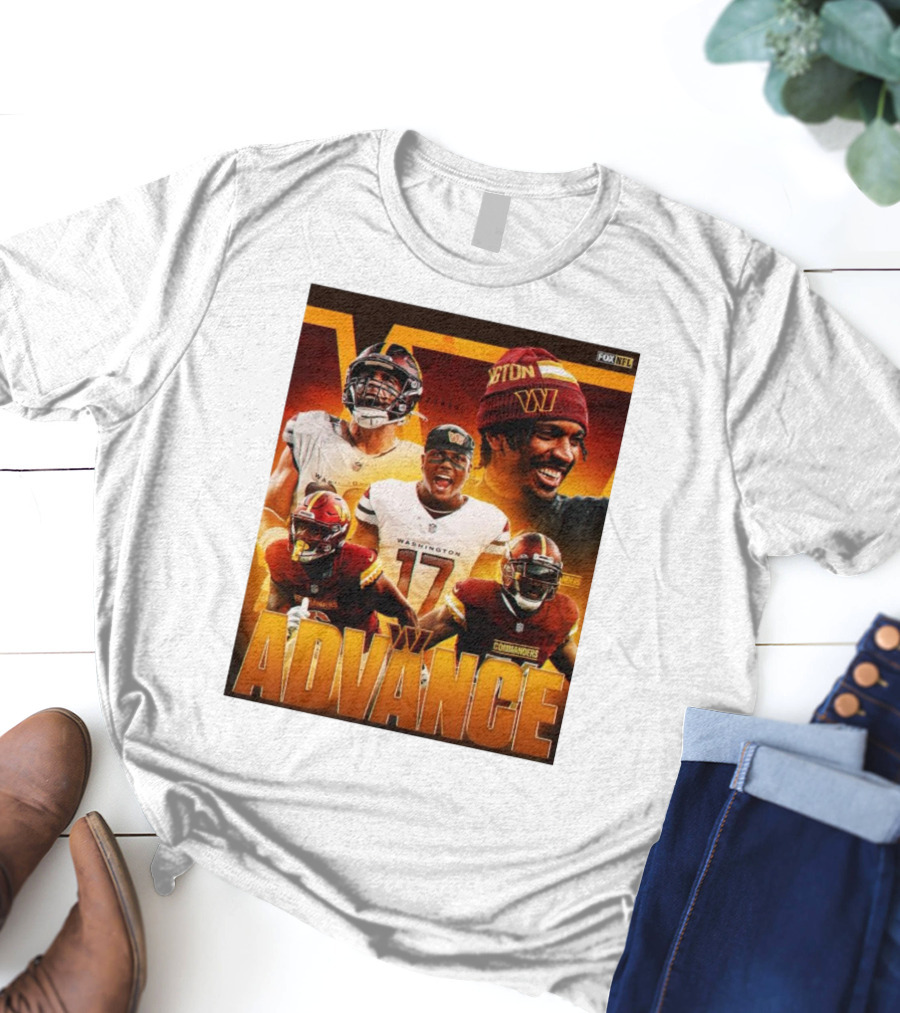Washington Commanders Advance Sink Buccaneers Playoff Hopes FOX NFL Sports T-Shirt