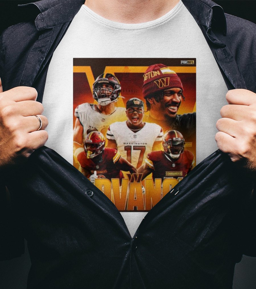 Washington Commanders Advance Sink Buccaneers Playoff Hopes FOX NFL Sports T-Shirt